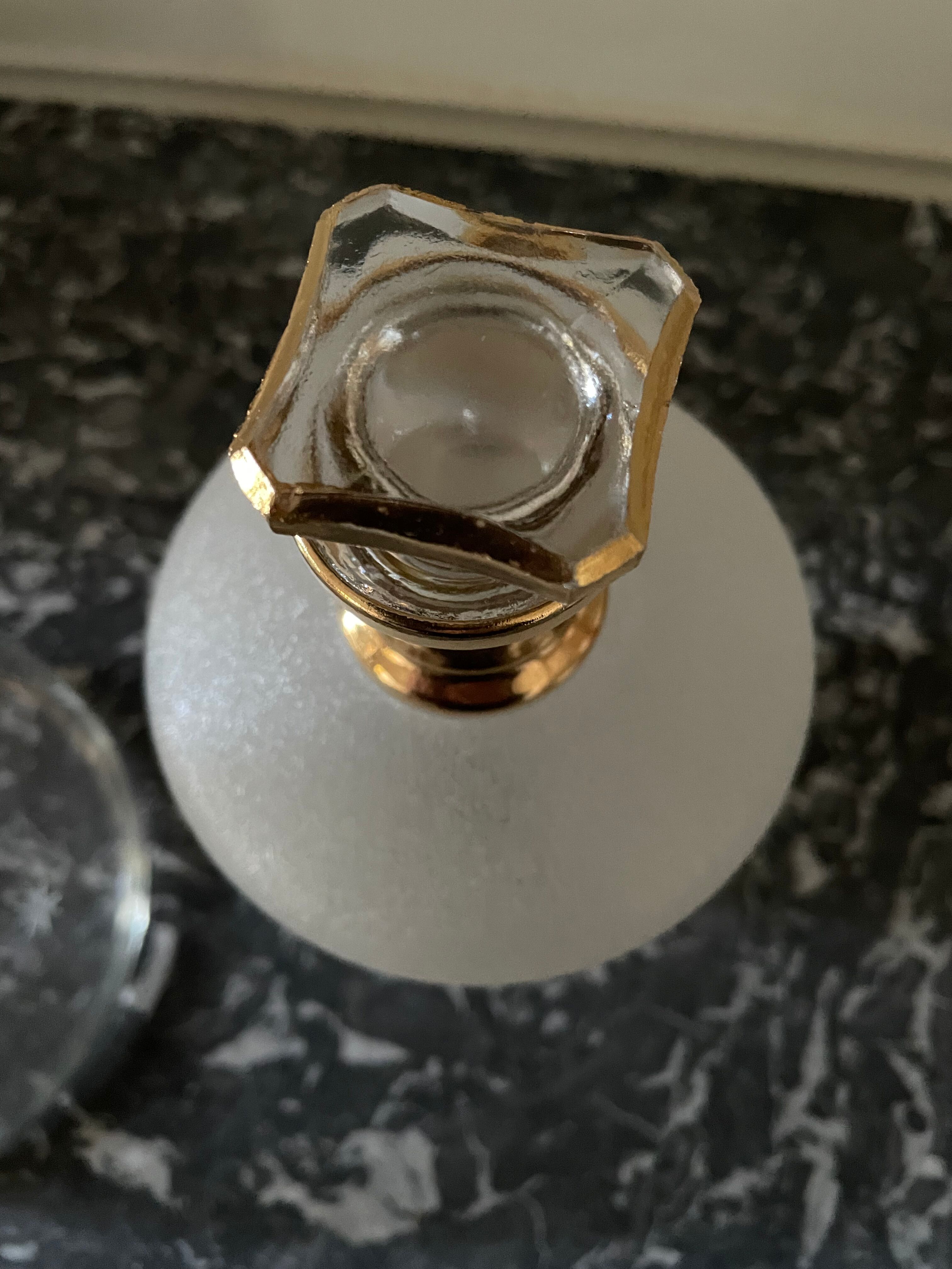 Golden glass carafons