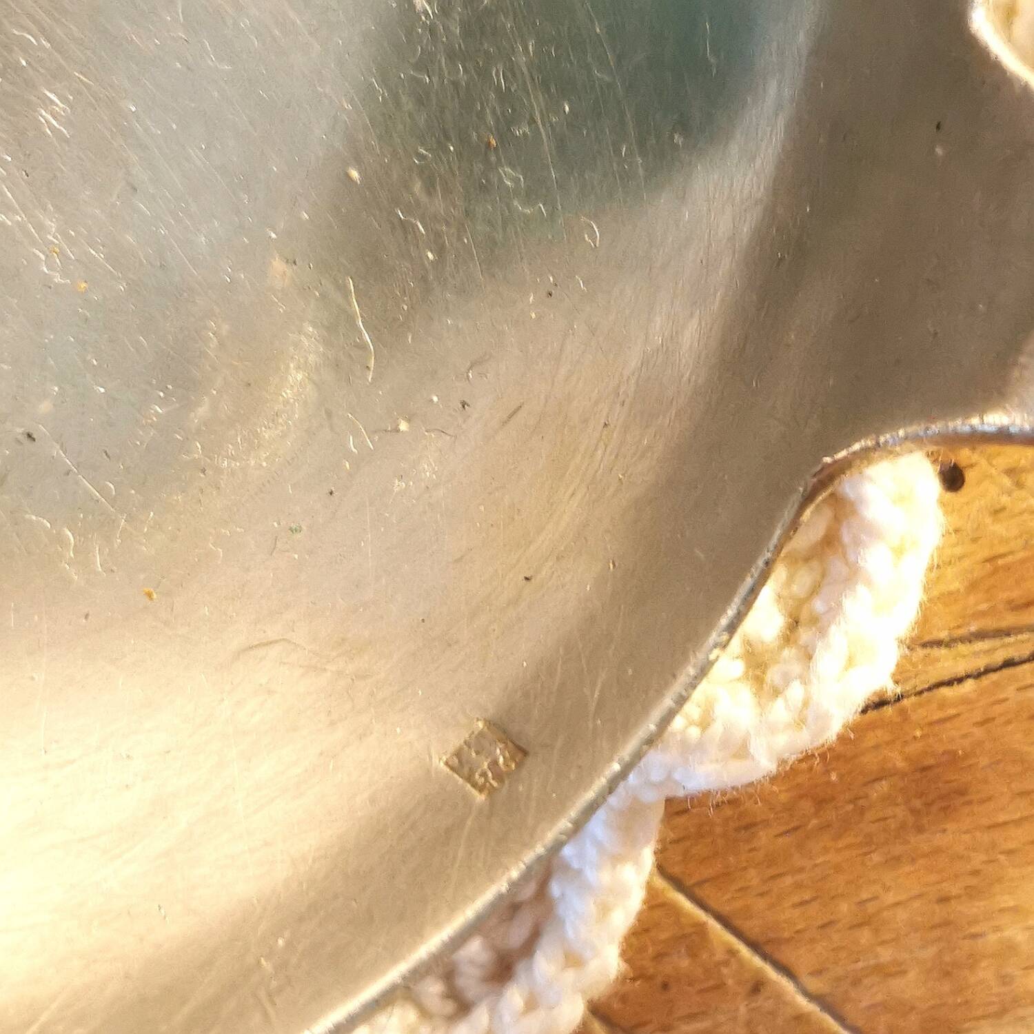 Ercuis antique silver plated metal ladle 1910
