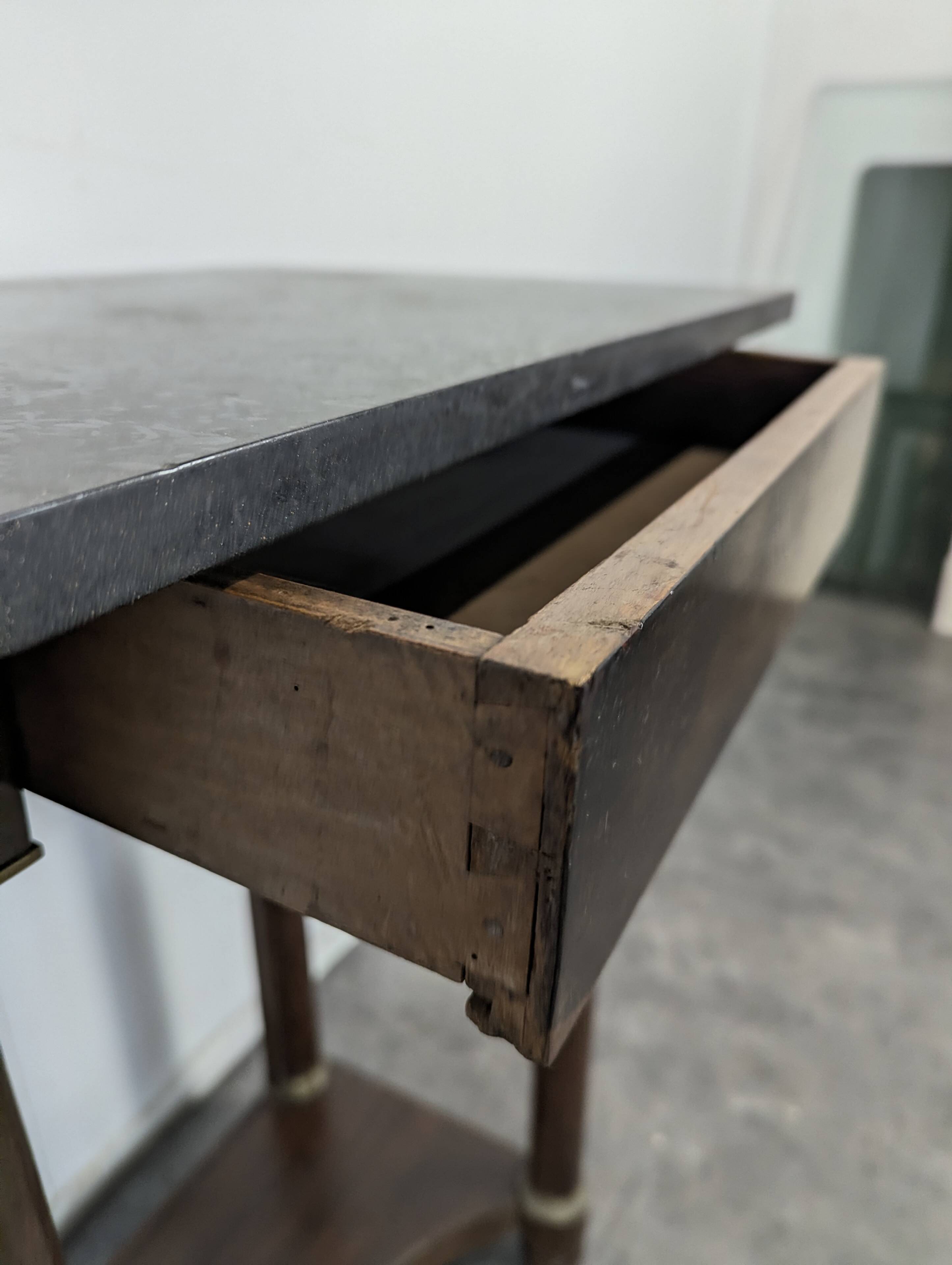 Empire-style console in mahogany