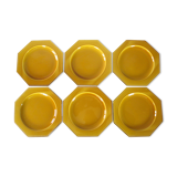 6 Poet Laval beaded octagonal plates