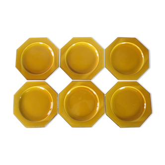 6 Poet Laval beaded octagonal plates