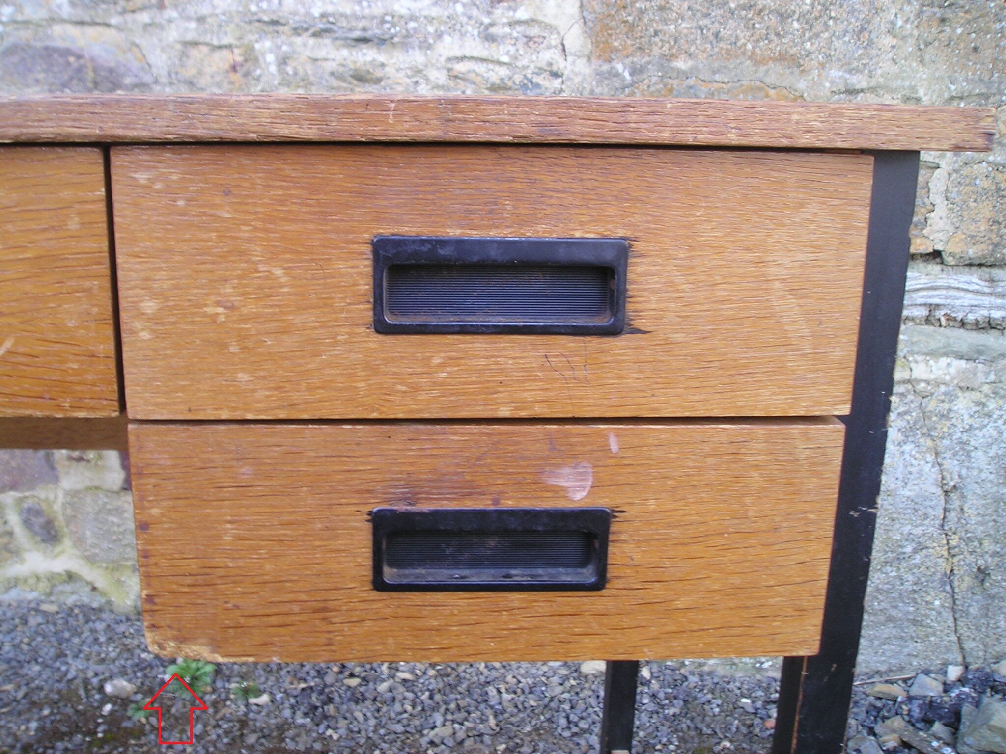 Wood and metal desk from the 60s/70s