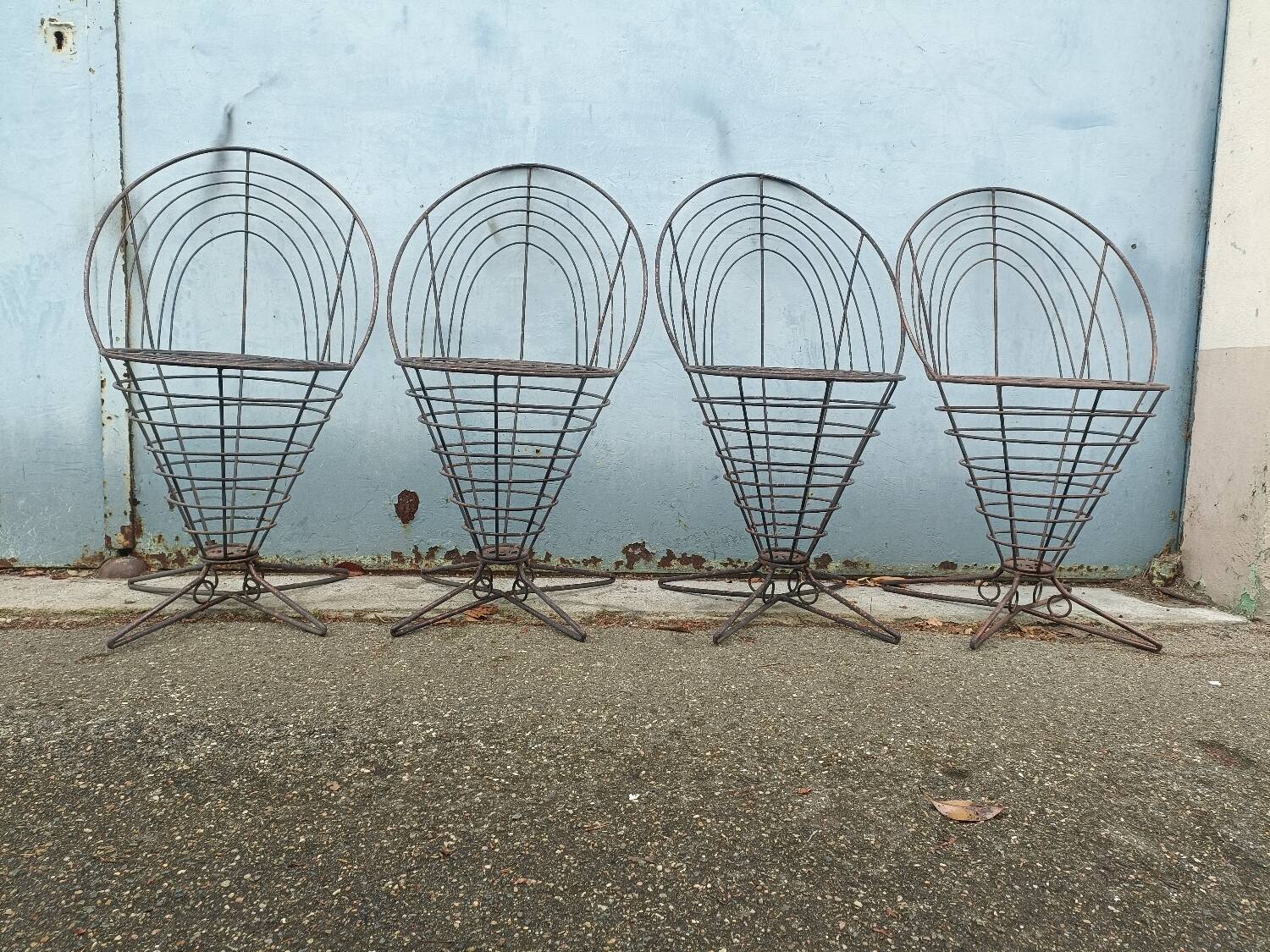Art Deco metal chair, garden