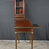 Rare Small Cylinder Desk and Showcase, Louis XVI style – Mid-19th century