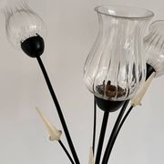 Lampadaire 3 feux tulipe