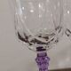 Set of 5 crystal purple stemmed glasses from the great brand Cristal d'Arques