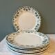 Set of 6 flat plates XIXth Boch Frères Keramis, "Trifolium"