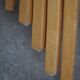Modern Swedish, set of 14 stackable stools in birch and hessian fabric, 1980s.