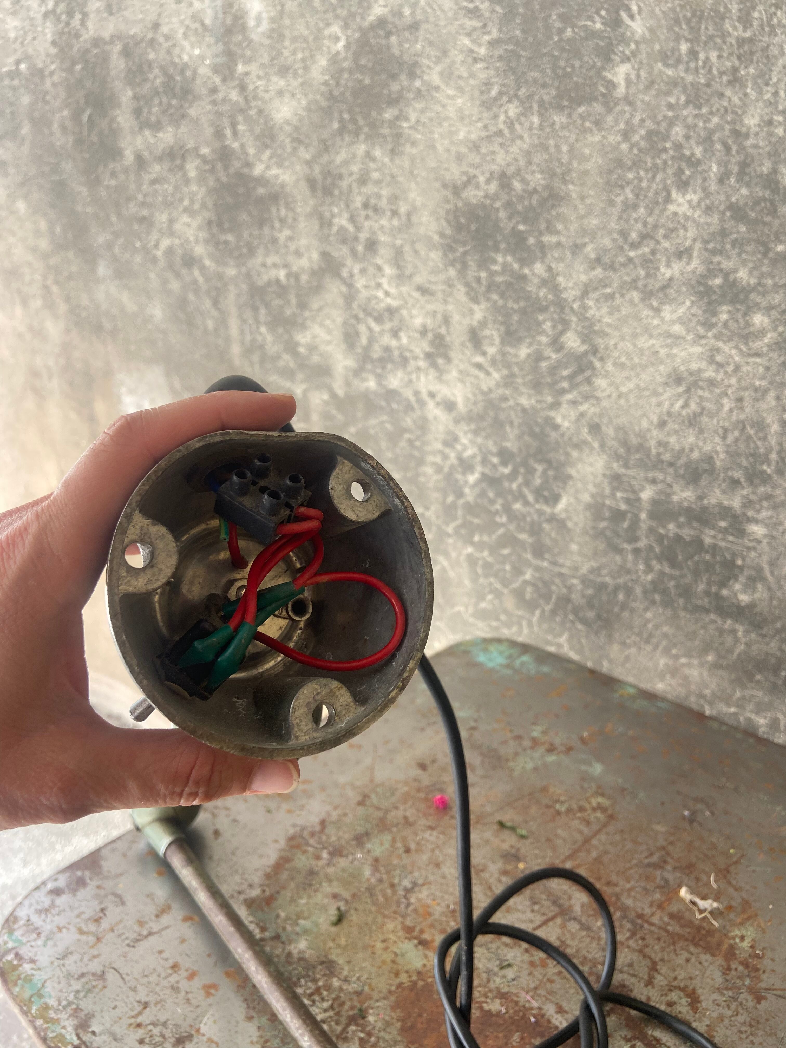 Jielde patinated lamp 1950