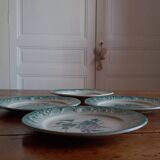 4 dessert plates in earthenware from Castres