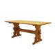 Solid oak dining table, Danish design, 1960s
