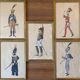 Paintings xix° portraits miltaire gouache uniform on ingres paper (cf. hergé)
