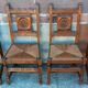 4 Basque oak chairs