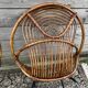 Pair of rattan armchairs, metal legs CIRCA 1950