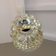 Amber bubbled glass walker / vintage 60s-70s