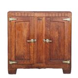 Butcher's buffet ice chest from the Art Deco period in oak