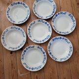 Set of 7 floral pattern soup plates ЗиК