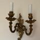 Wall lamp in gilded bronze style Louis XV rocaille with 2 branches
