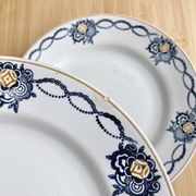 4 assiettes plates Terre de fer - Saint-Amand