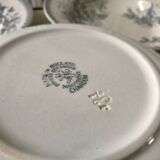 4 hollow plates Terre de Fer Company Ceramics model Thistle made in Holland late nineteenth