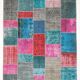 7x10 distressed multicolor vintage rug 303x213cm