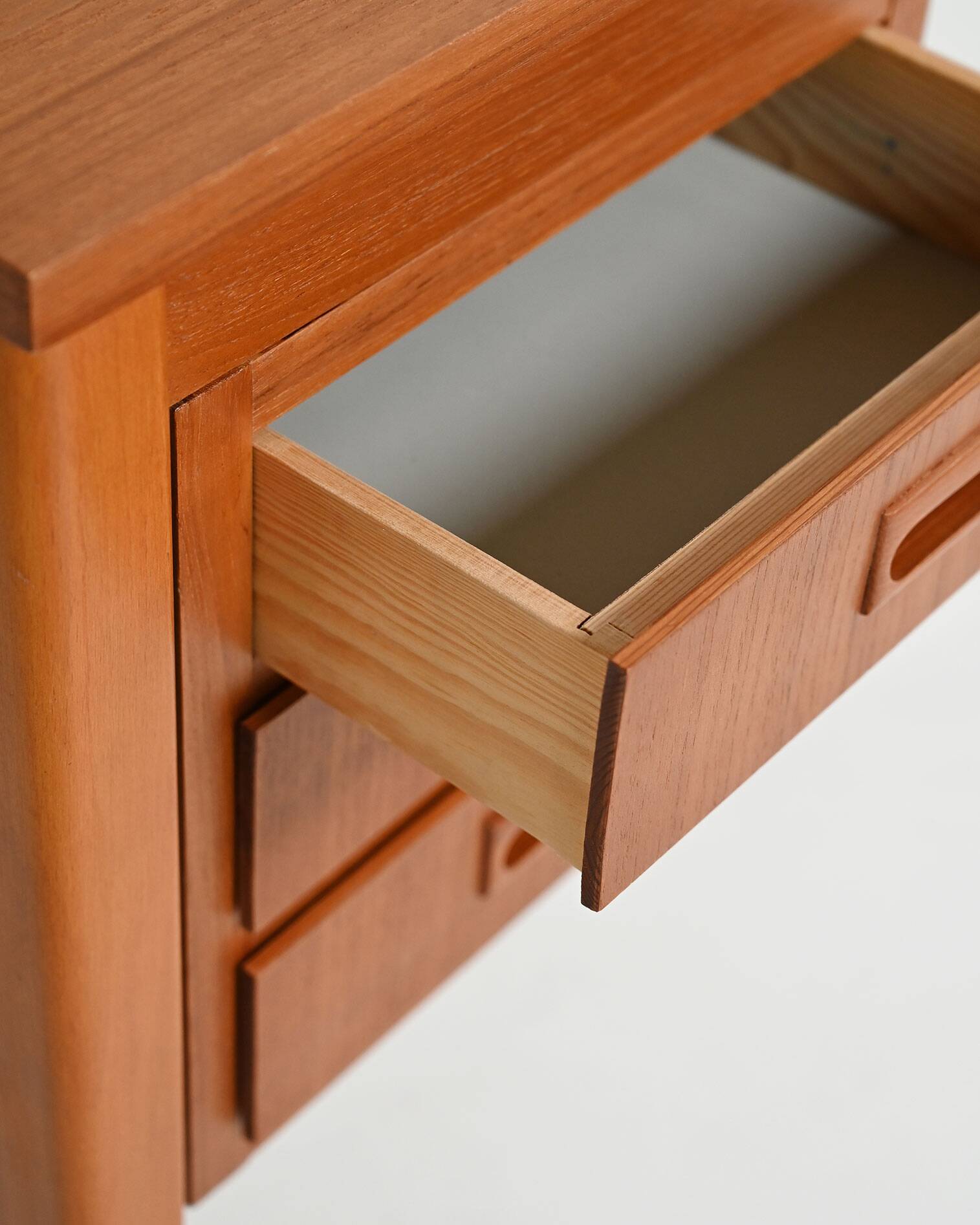 Scandinavian teak desk with sliding drawers, 1960s