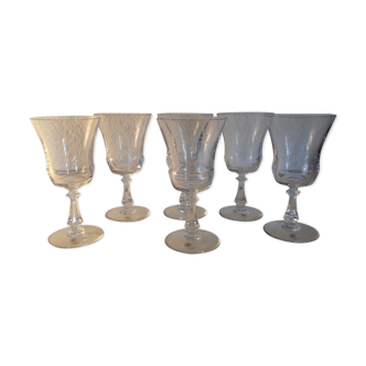 Lot de 6 Verres cristal Val Saint Lambert