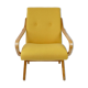 Vintage yellow wool armchair, 1960s