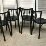 Set of four Baumann chairs