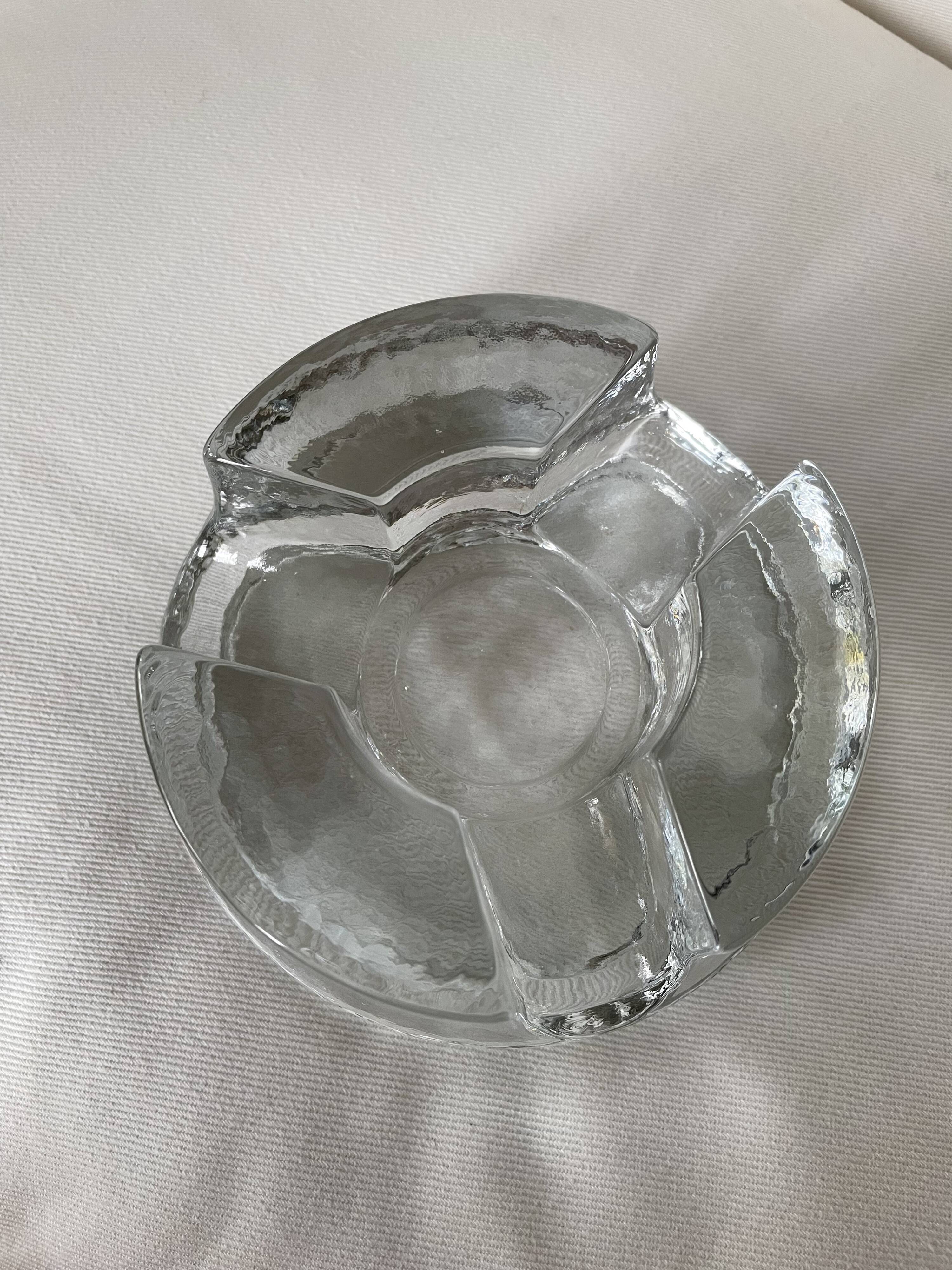 Bougeoir en cristal de verre lourd, chauffe-assiette