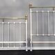 Art Deco era bed 120X200 cast star and brass balls