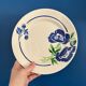 Set of 8 Badonviller France Earthenware Flat Plates, Boran Vintage Model