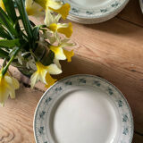 Set of 6 old flat plates, Alexandra iron earth model