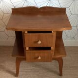 Art deco bedside table 1930 in walnut.