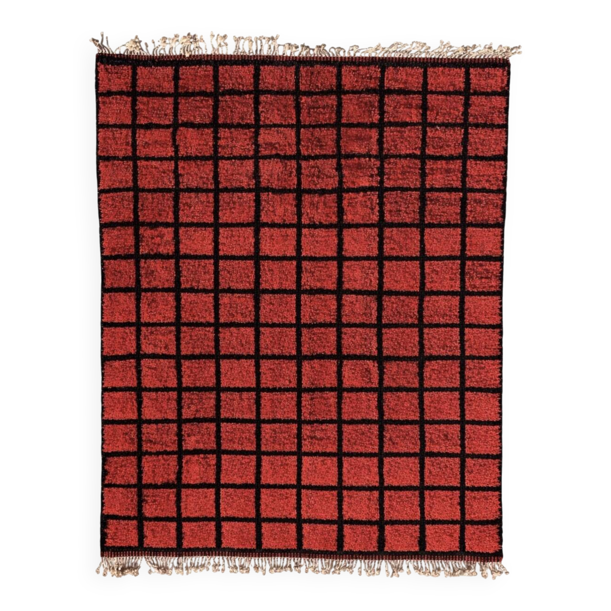 Brick – Moroccan Berber rug in wool