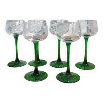 Verres gravés anciens
