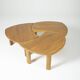 Table basse en orme massif, 1970s