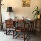 Bamboo desk and armchair, rattan 70s/80s
