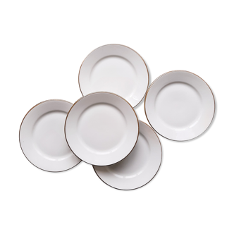 Lot de 6 assiette ovale porcelaine blanche - D 28 cm - Siviglia