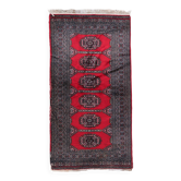Tapis vintage ouzbek Boukhara fait main en laine – 92 x 186 cm – années 1970