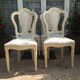 Ensemble de 4 chaises shabby