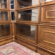 Classic English Globe Wernicke Style Corner Bookcase