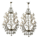 Lot de 2 grands lustres en cristal de Murano