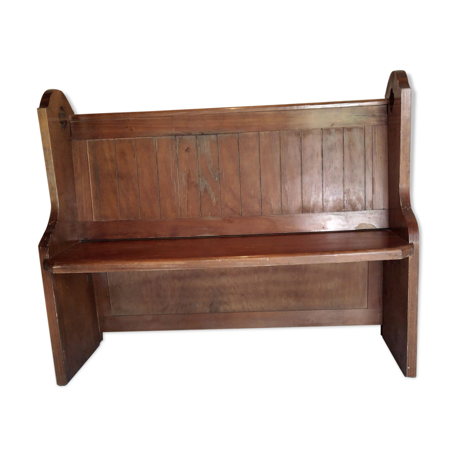 Wooden church bench