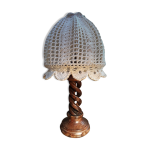 Lampe bois massif tourner et