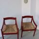 2 red Vico Magistretti “Carimate” style armchairs | Italy | 1970s