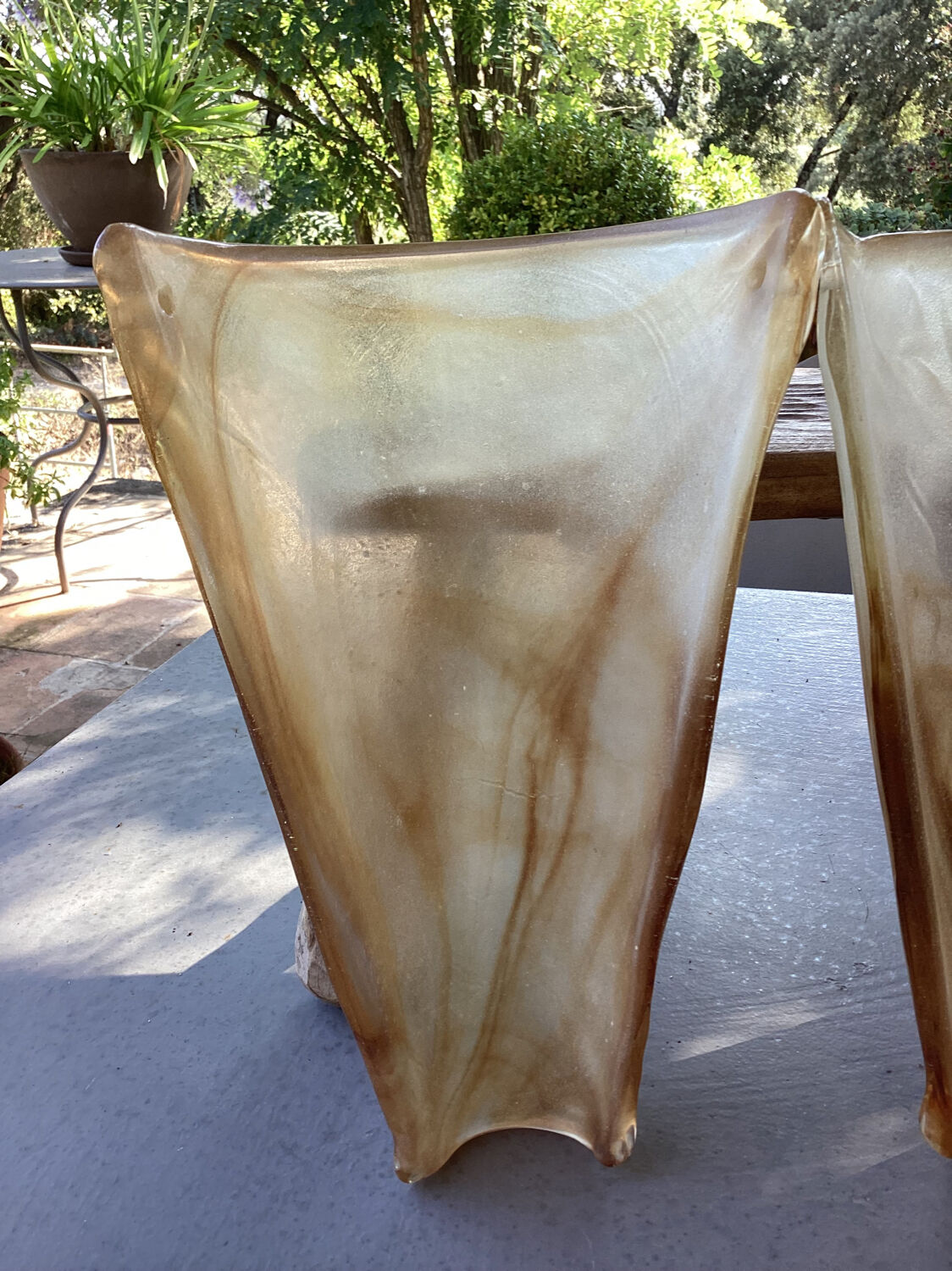 2 appliques verre soufflé Murano