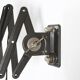 Bauhaus black metal agi belgium scissor wall lamp ca. 1920