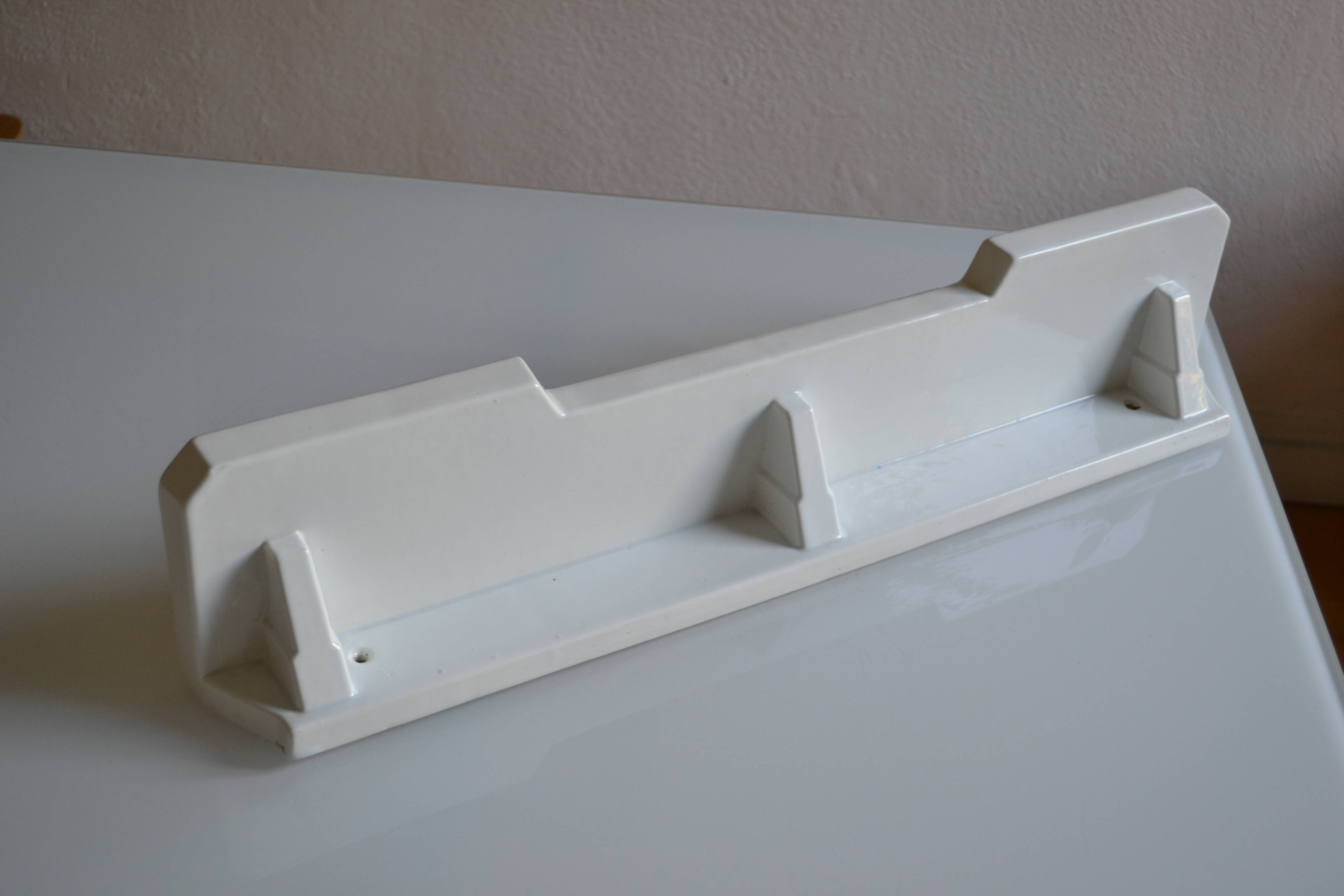 Old bathroom shelf porcelain art deco