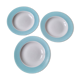 Set of 3 turquoise soup plates L'Amandinoise